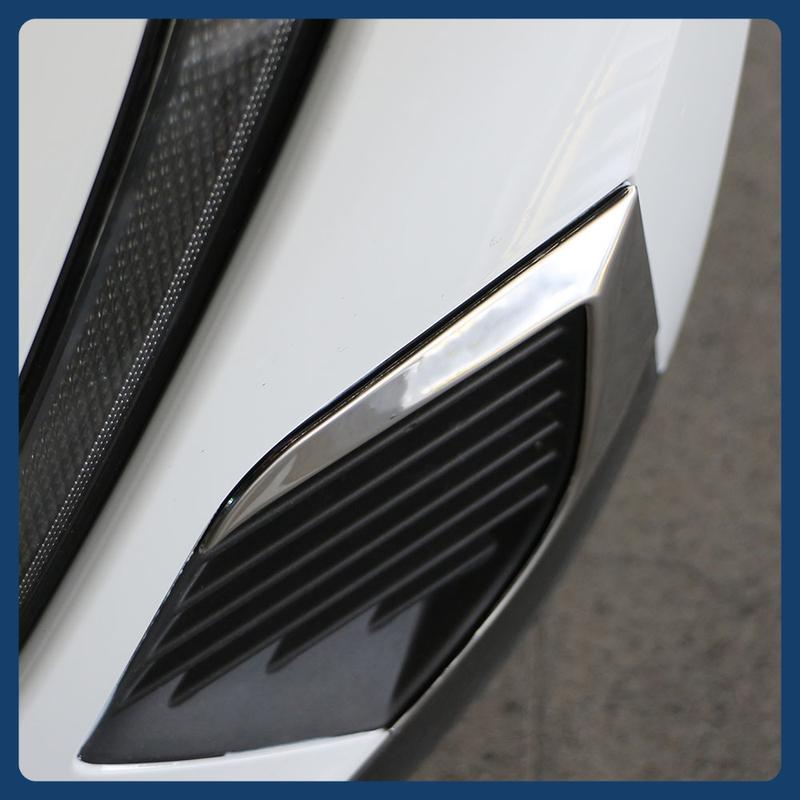 For Peugeot 2008 208 2020 2021 2022 2023 2024 Stainless Steel Car Front Fog Light Lamp Frame Covers Trim Accessories