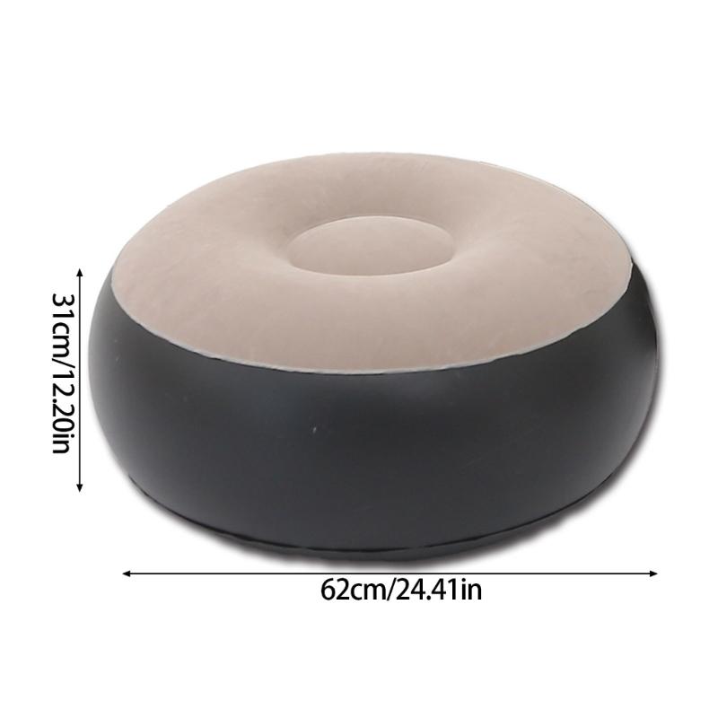 Quiet Flocks Inflatable Stool with Nonslip Bottom Multifunctional Air Cushions Stool for Homes Gym Use