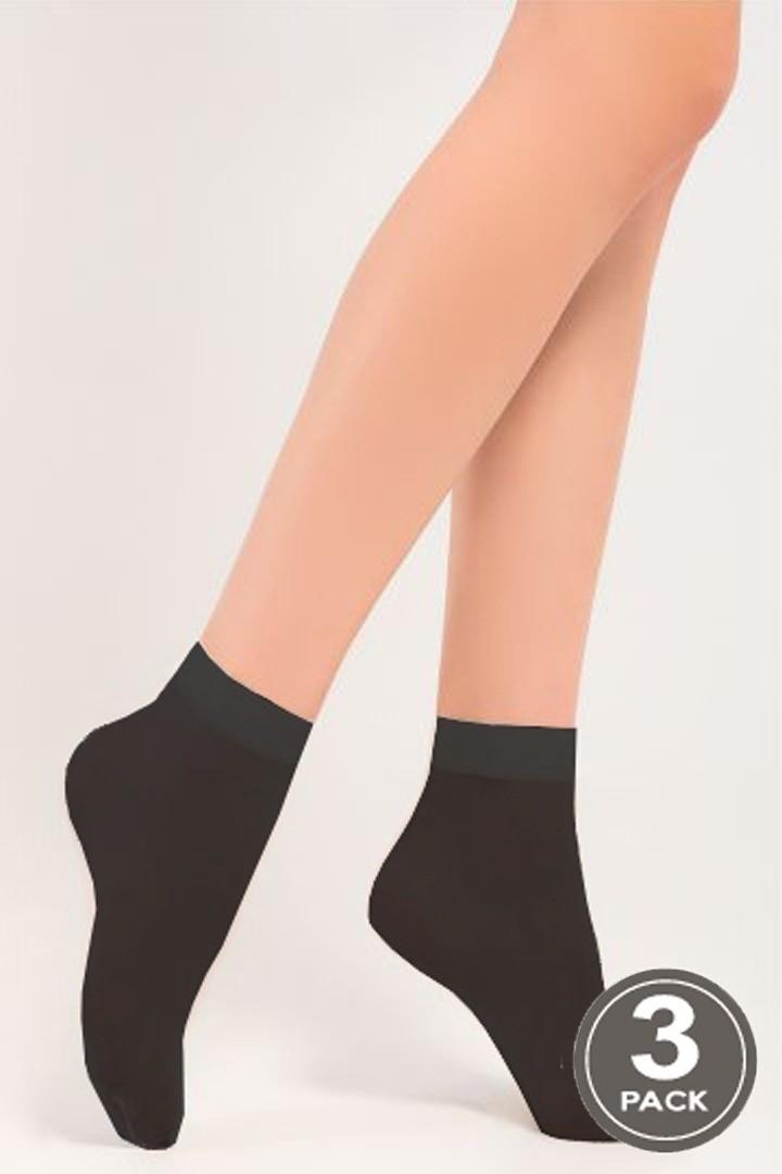 

Шкарпетки, 3 штуки Legs (91789) one size прозорий колір чорний