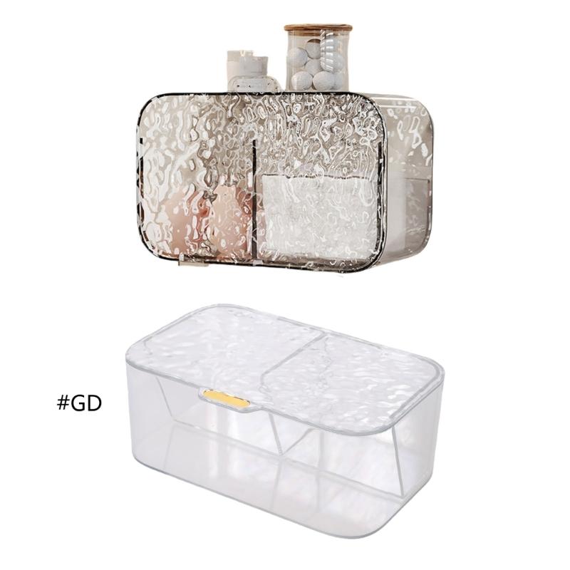 Wall Mounted Cotton Pad Storage Box Practical Hanging Cotton Pad Holder Storage Holder For Organized Living Spaces