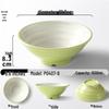 Two-Color Thickened Melamine Noodle Bowl - Large, Threaded Design for Restaurants, Perfect for Noodle Soup, Ramen, and Snail Rice Noodles