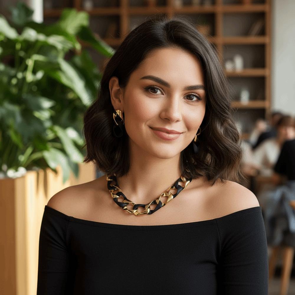 Hollow-out Chain Necklace Earrings Large Exaggerated Jewelry Temperament Jewelry Set  Urban Fashion