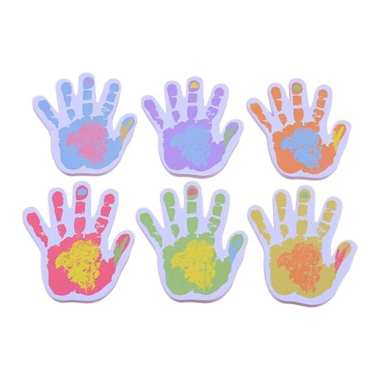 6Pcs Palm Sticky Notes Set 30 Sheets/Pad Kids Self-Adhesive Note Kids School Office Pink Green Yellow Blue Sticky Notes