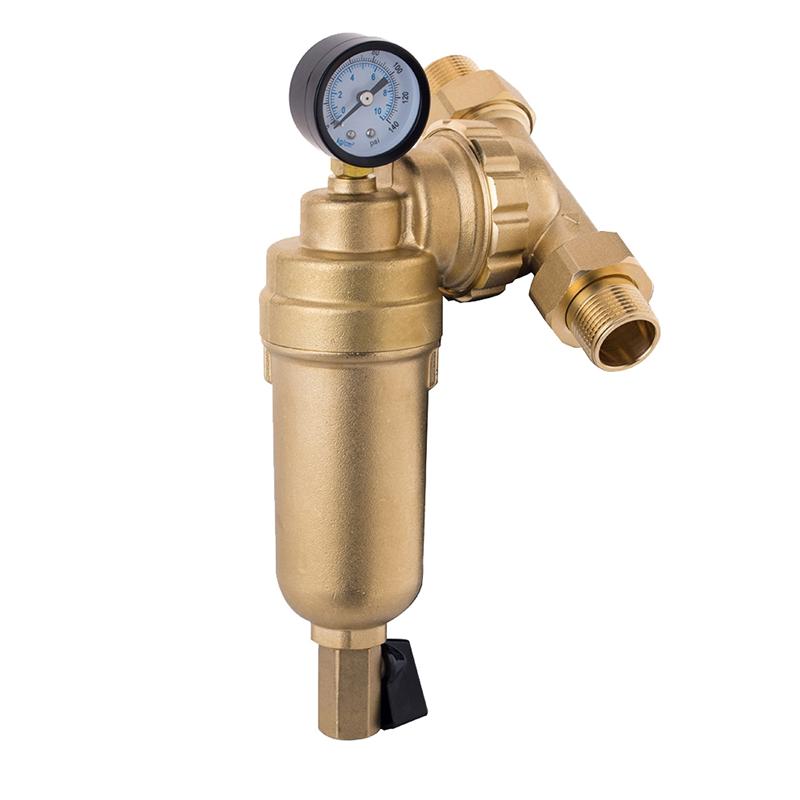 

ABGR-360 Degree Universal Rotating Valve Filter High-Flow Tap Water Filter Reusable Sediment Water Filter Nickel-Plated 6-Point