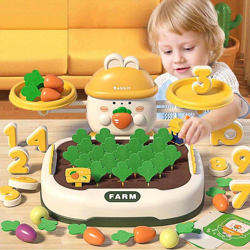 1pc Kids 2 in 1 Educational Toy, Farm Balance Math Game, Counting Sorting Skills Development, Interactive Learning Tool for Children