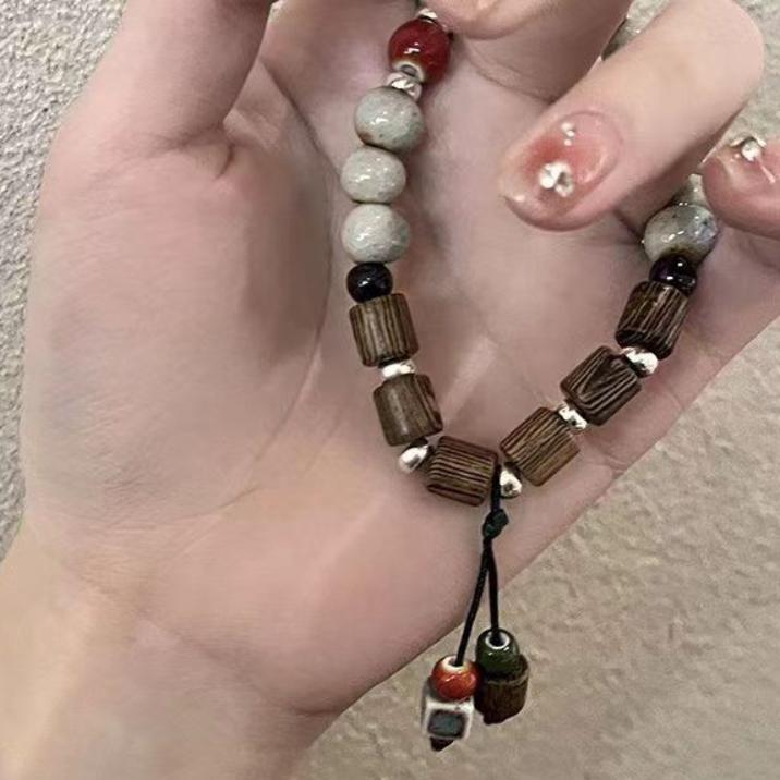 

Простой богемный браслет из фарфоровых бусин для женщин, подарки, браслеты ручной работы, натуральный стиль White ice tassel