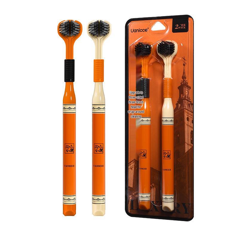 Uanicce High-End Three-Sided Soft Bristle Toothbrush for Adults & Couples