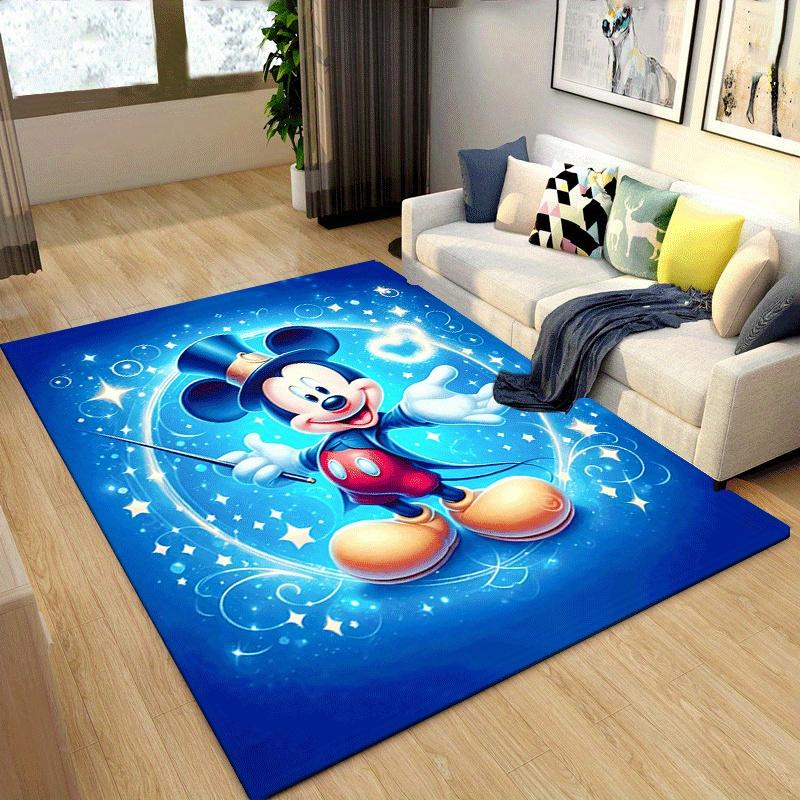 1pc Mickey Pattern Area Rug Soft Flannel Floor Mat for Living Room,Office,Bedroom and Carpet