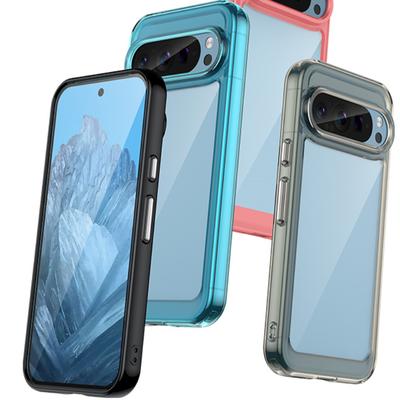 Colorfull Transparent TPU Case for Google Pixel 9 Pro XL 8A 7A 6A 9 8 7 5G Protective Cover Shockproof Clear Frame Fundas Coque