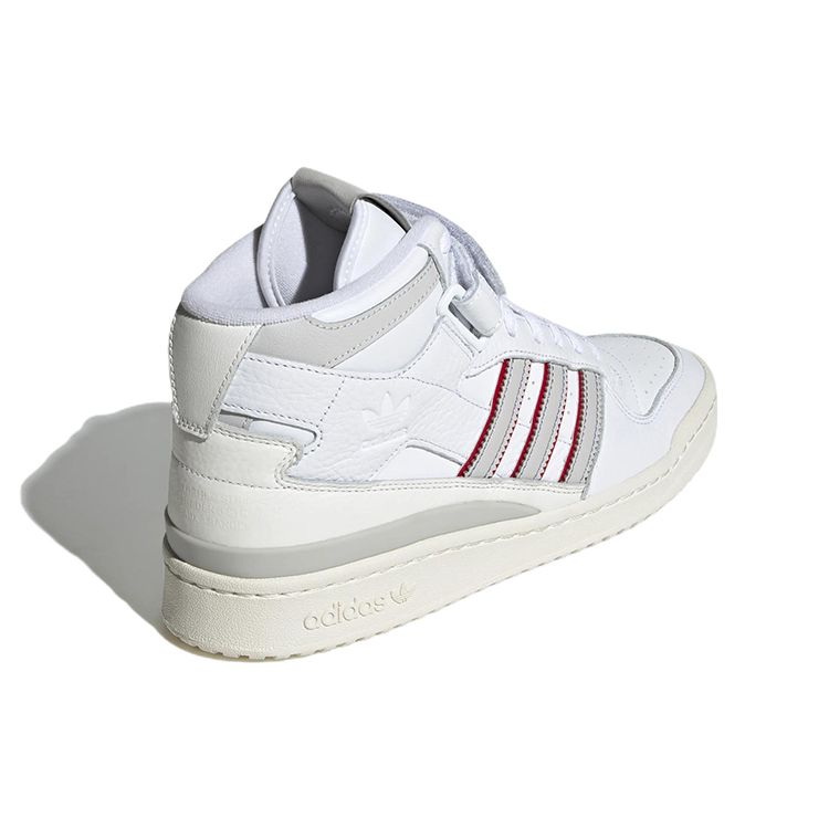 Adidas Forum Mid Bílá Šedá Červená Pánské Tenisky Cloud-White Grey-One Modrá H03434