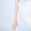 Women's Ultra Thin Photography Elbow Long Tulle Gloves Full Finger Transparent Dress Gloves Party Accessory Sheer Lace