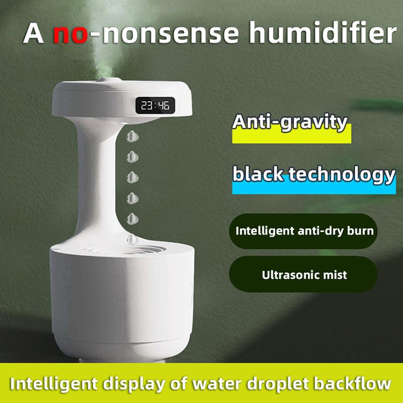 DIVEDEER Humidifier Home Office Desktop Water Replenishment Device Creative Backflow Anti Gravity Water Drop Humidifier