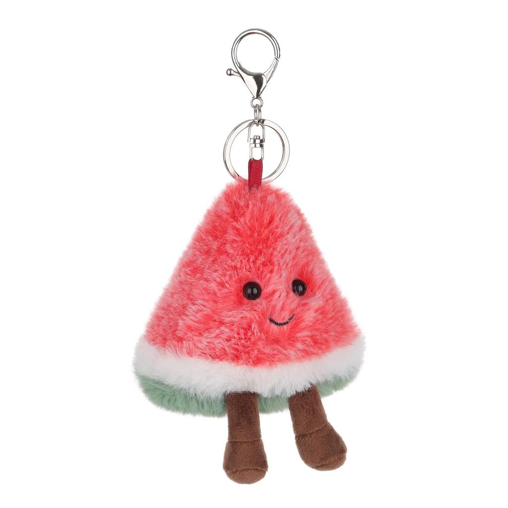 Fresh Watermelon Cute Soft Animal Keychain Plush Suitable for Men and 9cm [Apricot Lamb] Toy, Women, Backpack, Wallet,