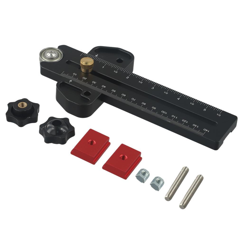 Black Thin Rip Jig Cutting Limiting Support Table Saw Jig Guide Fence Guide Narrow Strip Cut Inverted Roller Workbench Accessory