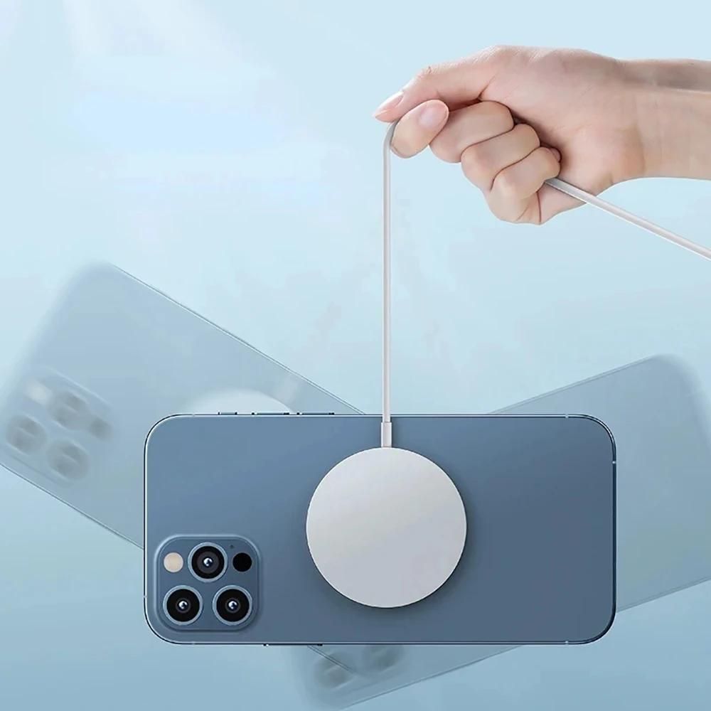 Portable Disc Intelligent PD Magnetic Wireless Charging Magnetic Wireless Travel Charger Type-C Fast Charging Circular Stands