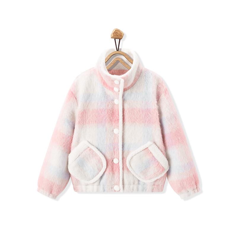 MiniPeace Girls' Faux Fur Hooded Winter Jacket