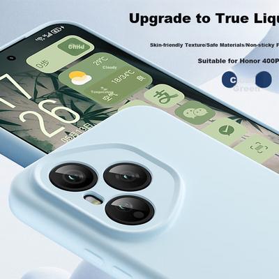 Honor 400 Pro Phone Case, Huawei Liquid Silicone Soft, Full Lens Protection, Shockproof, Simple And Elegant,n, Outer, Cloud Blue Color