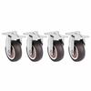 4pcs Ball Bearing Mute Chair Casters Removable Design Swivel Plate Casters Furniture