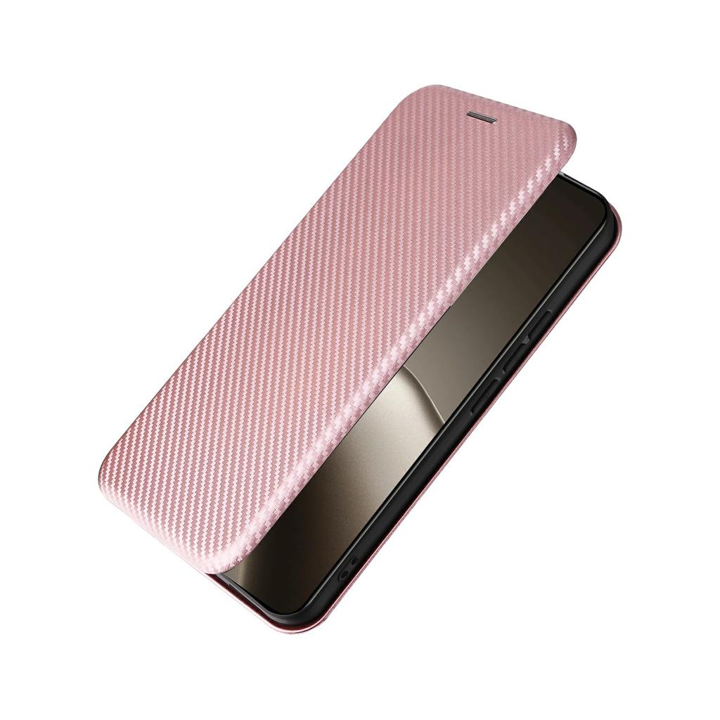 For Xiaomi 15T Pro Case Carbon Fiber Texture Drop-Proof PU Leather Phone Cover