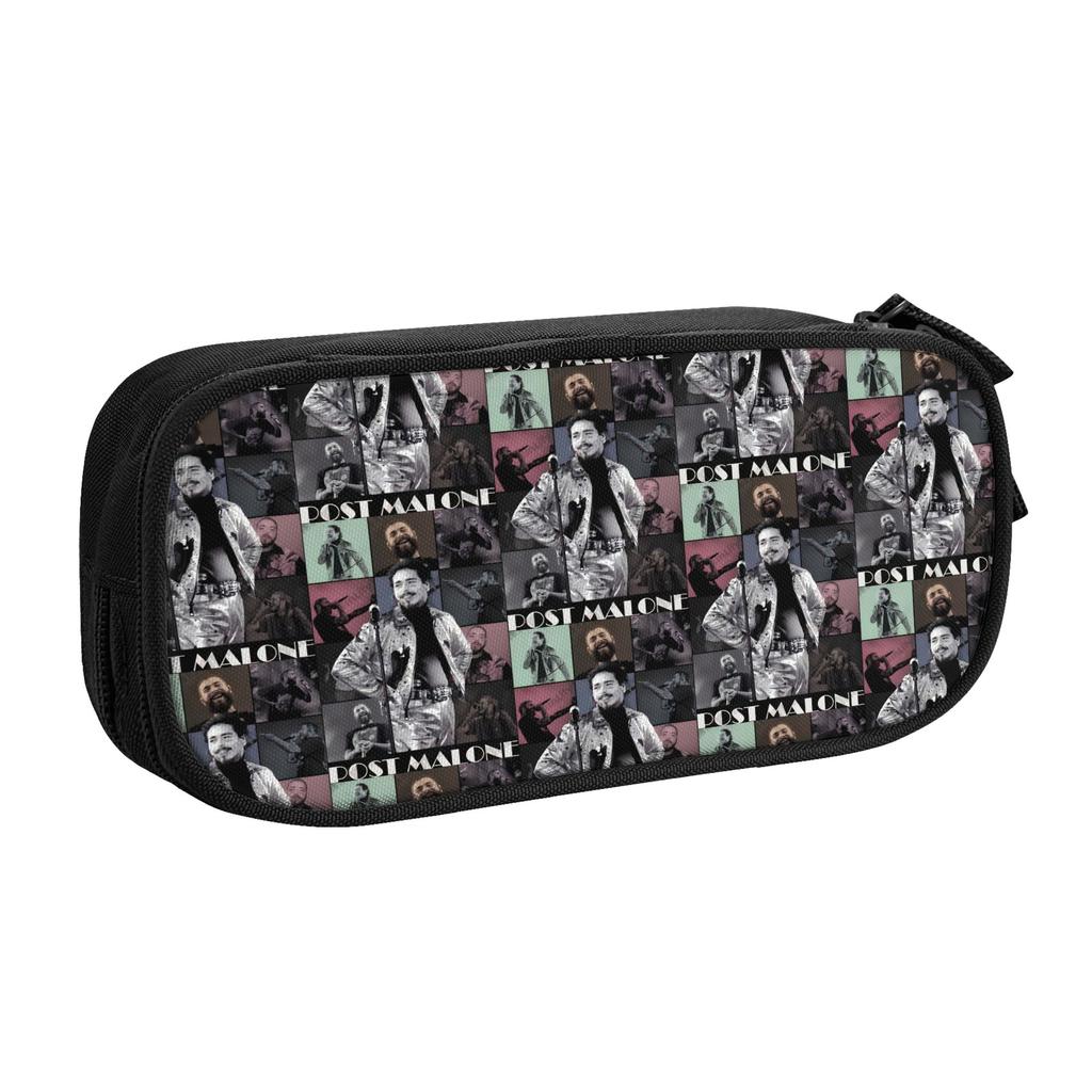 Posts Malones American Popular Rapper School Pencil Case Girls Boys Large Capacity Pencil Bag Pouch Students Stationery