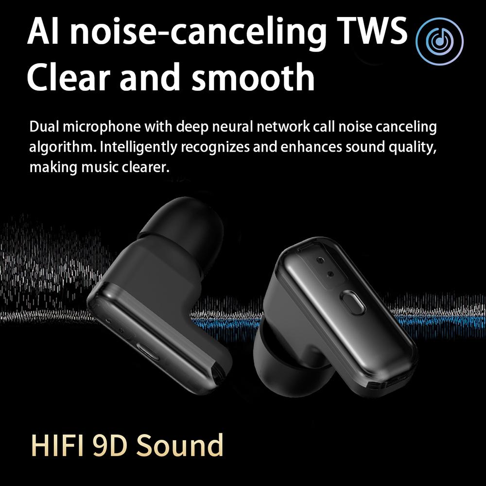 T98 2 az 1-ben okosóra TWS fülhallgatókkal 1,43 hüvelykes AMOLED kijelző Bluetooth-kompatibilis hívás funkcióval