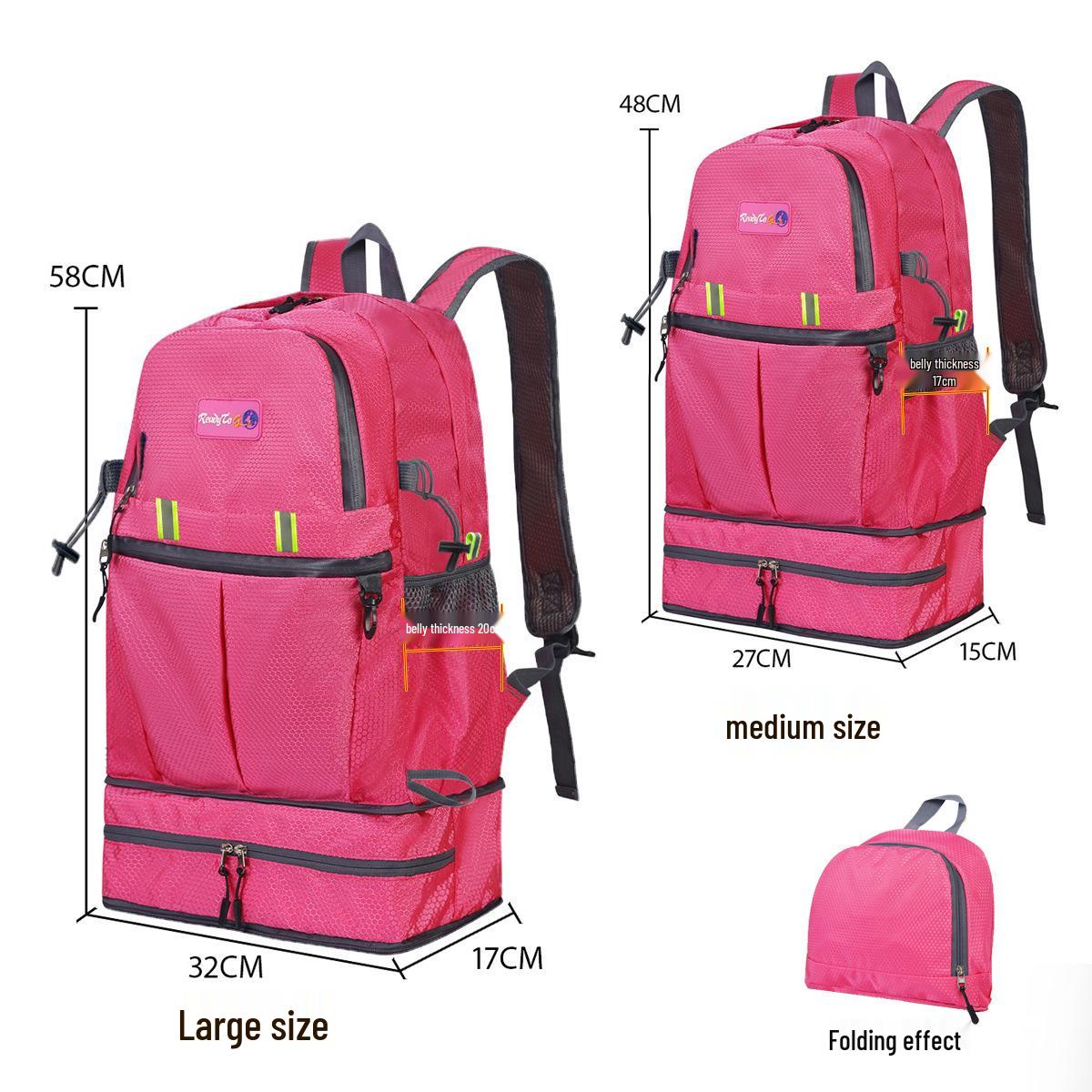 

Водонепроницаемый альпинистский рюкзак большой вместимости 2025 года для занятий спортом на открытом воздухе, кемпинга и катания на лыжах - Изолированный. Medium: 27x15x48cm розы красного