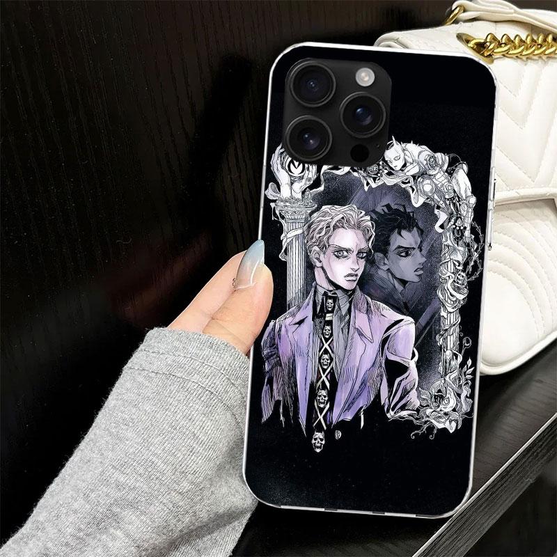 JoJo Kira Yoshikage Killer Queen Case for iPhone 13 12 Mini 11 Pro Max Soft Phone Cover X XS XR 7 SE 8 Plus 6 6S 5 5S Silicone B
