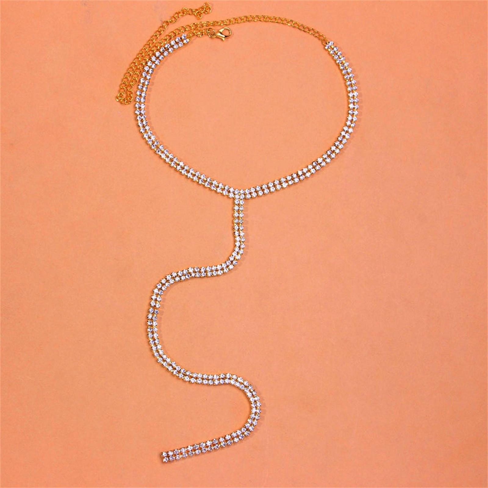 

Long Tassel Necklace For Women, Elegant Clavicle Necklace One Size золотой