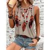 New Ethnic Style Tank Tops Dream Catcher 3D Print Women O-Neck Elegant Vest Off Shoulder Y2k Sleeveless Camisole Woman Clothing