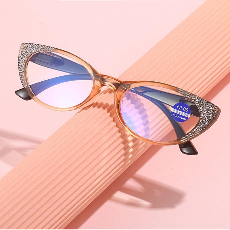 Anti-Blue Light Reading Glasses Women's Trend Frame Reading Glasses Eye Protection Presbyopia Eyeglasses +1.0 To +4.0