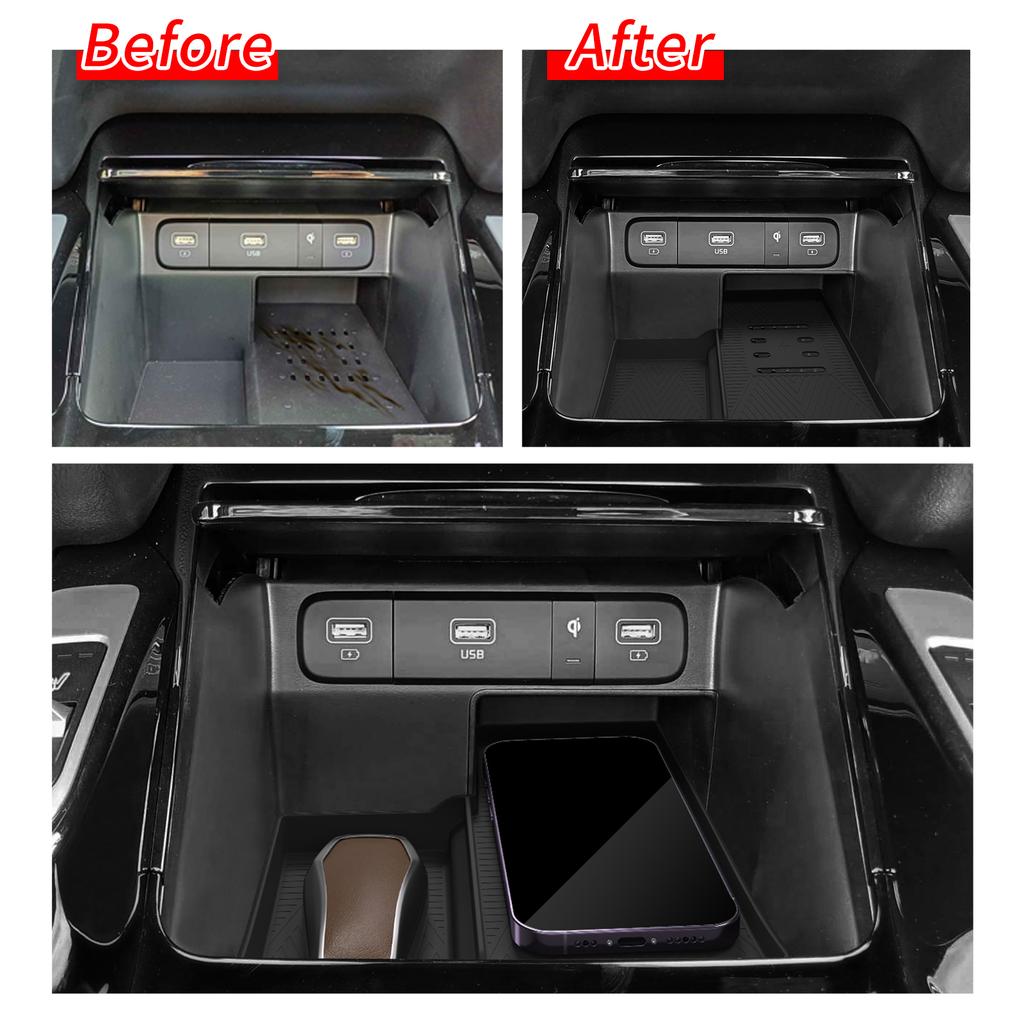 For Kia Sorento 2025-2025 (only for US Version) Car Anti Dirt Pad Mobile Wireless Charging Anti-Slip Mats Interior Accessiories