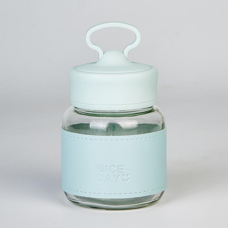 Portable Small Water Glass Glass Juice Glass Portable To Go High Appearance Level Chubby Cup Cute Cup Mobile Phone Holder Cup