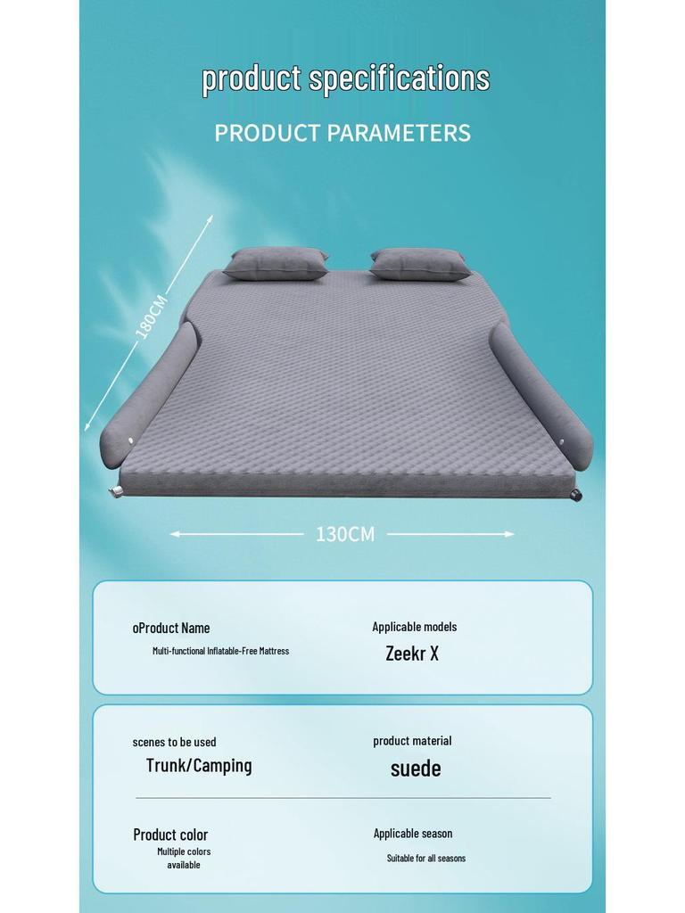 Zeekr X Car Bed: Inflatable Rear Seat Sleeping Pad & Air Cushion, Compatible with 25 Models.