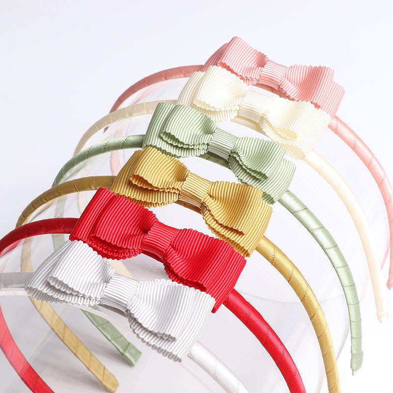 Cute Bow Headband: Spring/Summer New Threaded Fabric for Children