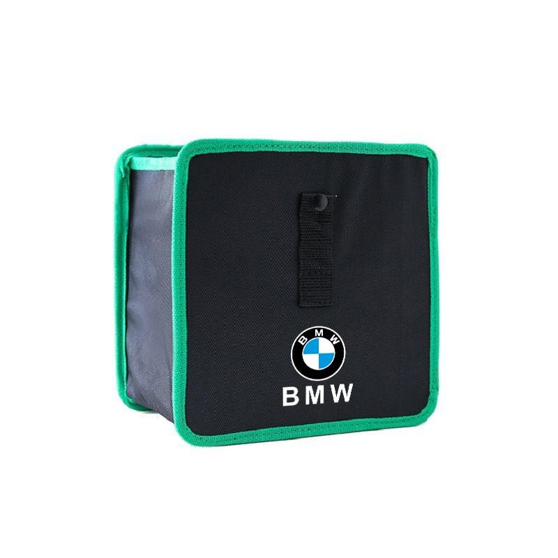 Portable Car Storage Box Foldable Hanging Trash Can Storage Case For BMW X1 X2 X3 X5 X6 X7 G30 G20 G32 G11 G12 F30 F34 Sticker