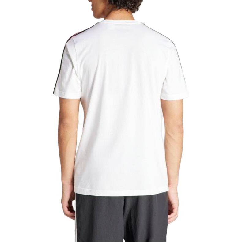 Adidas T Shirts Men's White Crew Neck Moderate Straight Fit IU2082