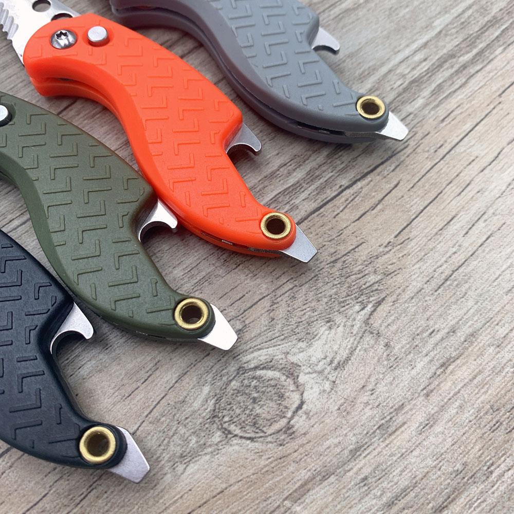 Portable Multi-purpose Keychain Open Box Knife, Quick Rope Cutter Car Emergency Daily EDC Cutting Tool