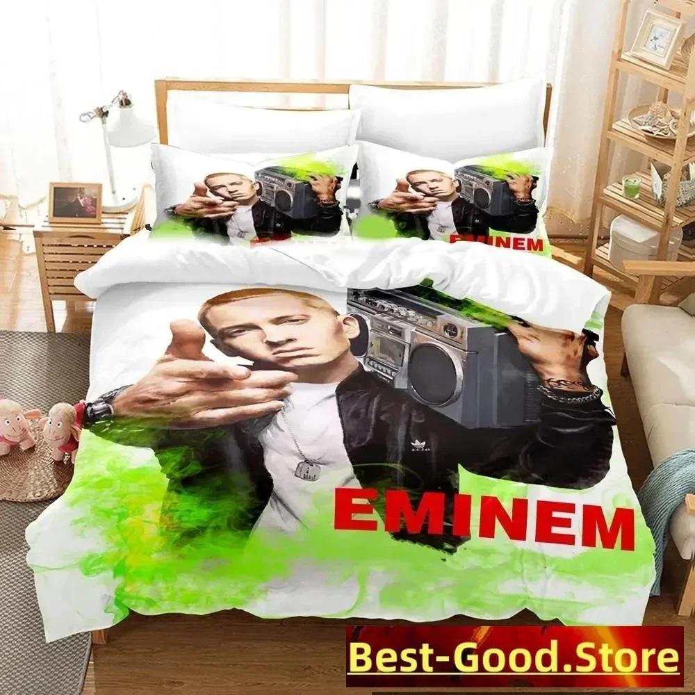 Stampa 3D Eminem Rapper Set Biancheria da Letto Ragazzi Ragazze Twin Queen King Size Copripiumino Federa Letto ragazzi Adulto Tessile per la Casa