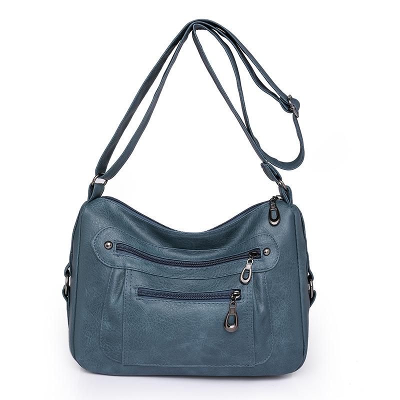 Urban Simple Women's Bag PU Soft Leather Messenger Bag Fashion Casual Shoulder Small Square Bag