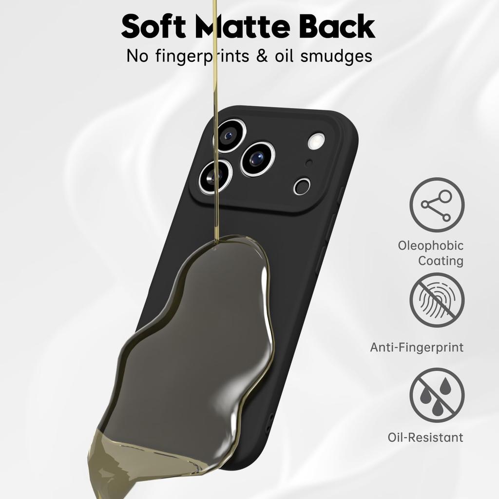 For iPhone 17ProMax/ 17 Pro / 17 / Air Phone Case Liquid Silicone, Thin Ultra Slim Minimalist Phone Cover