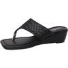 Retro simple and versatile slope heel flip-flops women's summer new casual skirt slippers summer sandals