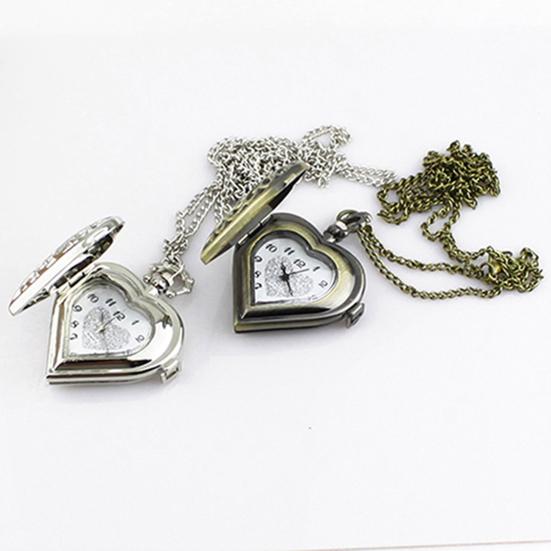 Pocket Watch Vintage Hollow Heart-shaped Alloy Vintage Pocket Watch for Daily Life