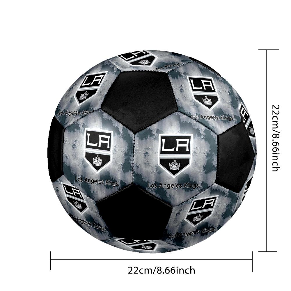Los Angeles Kings Indoor Soccer Ball Colorful All Ages Size 5 Machine Stitched PVC Competition Ready Durable High-Bounce
