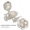 Silver Pumpkin Car Jewelry Box Hand-set  Pumpkin Carriage Creative   Women Girls