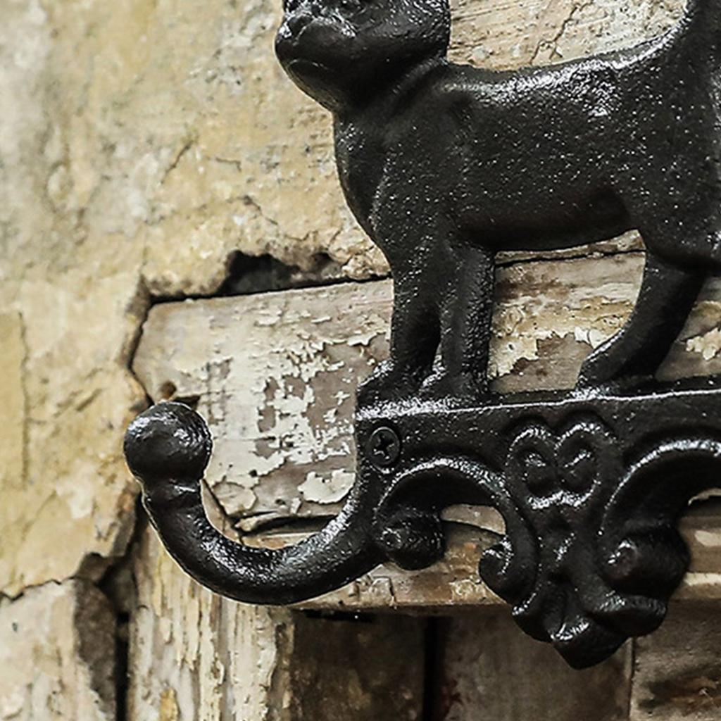 Antique Iron Wall Hook for Coat and Hat Multipurpose Animal Shape Hanger Heavy Duty Holder Courtyard Decoration
