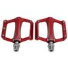 Enlee Bicycle Pedals Aluminum Alloy DU Bearing Bike Flat Pedal for Road Mountain BikesRed