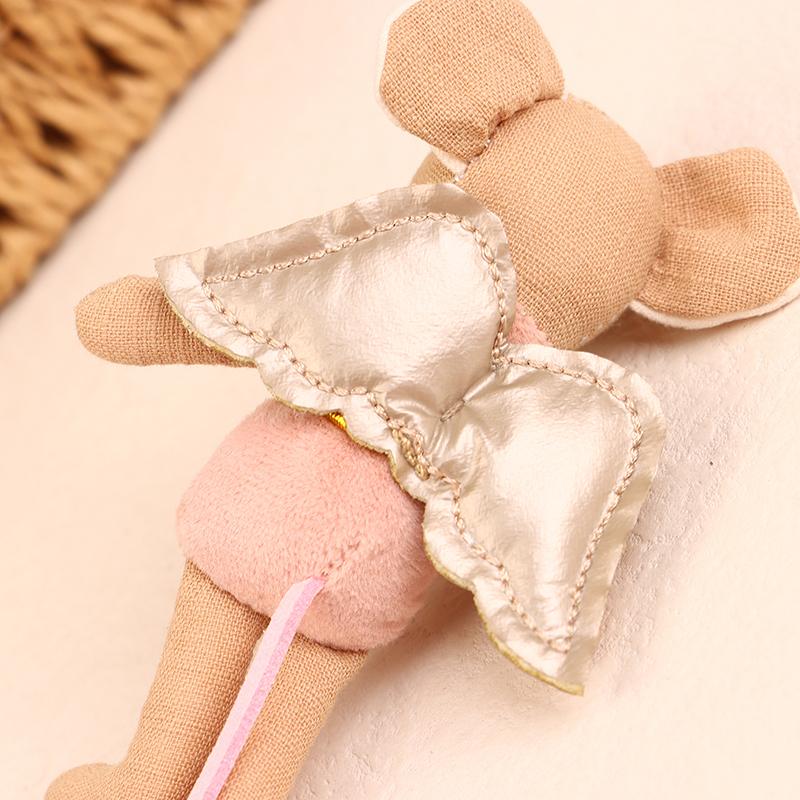 Kawaii Fabric Mouse Doll Thumb Doll Toy Cute Angel Wings Mouse Dolls Toys Soft Plush Toy Home Decoration For Kid Gifts
