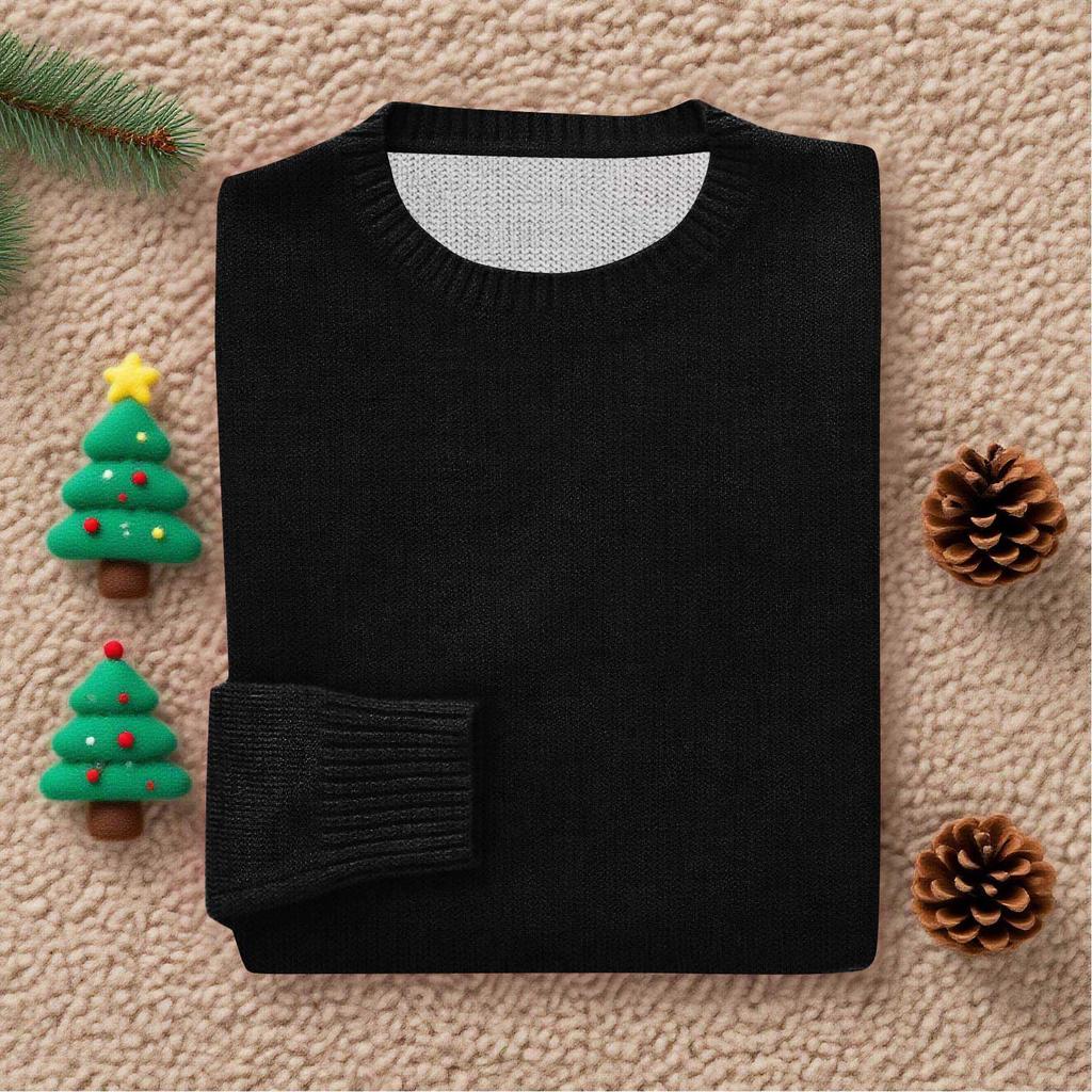 Long Sleeve Pullover Sweaters For Women O Neck Casual Cute Printing Knit Oversized Sweater