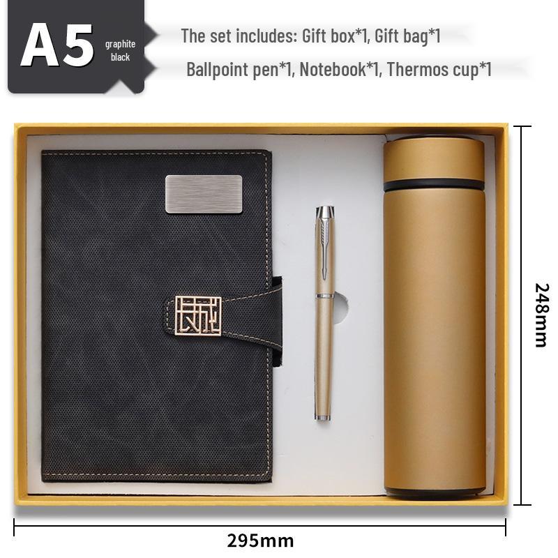 A5 Loose-Leaf Business Diary & Customizable Notebook Gift Set