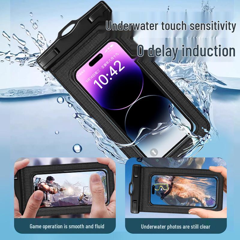 Waterproof Phone Case with High-Sensitivity Touch for Swimming, Rafting, Diving, and Takeaway Riders